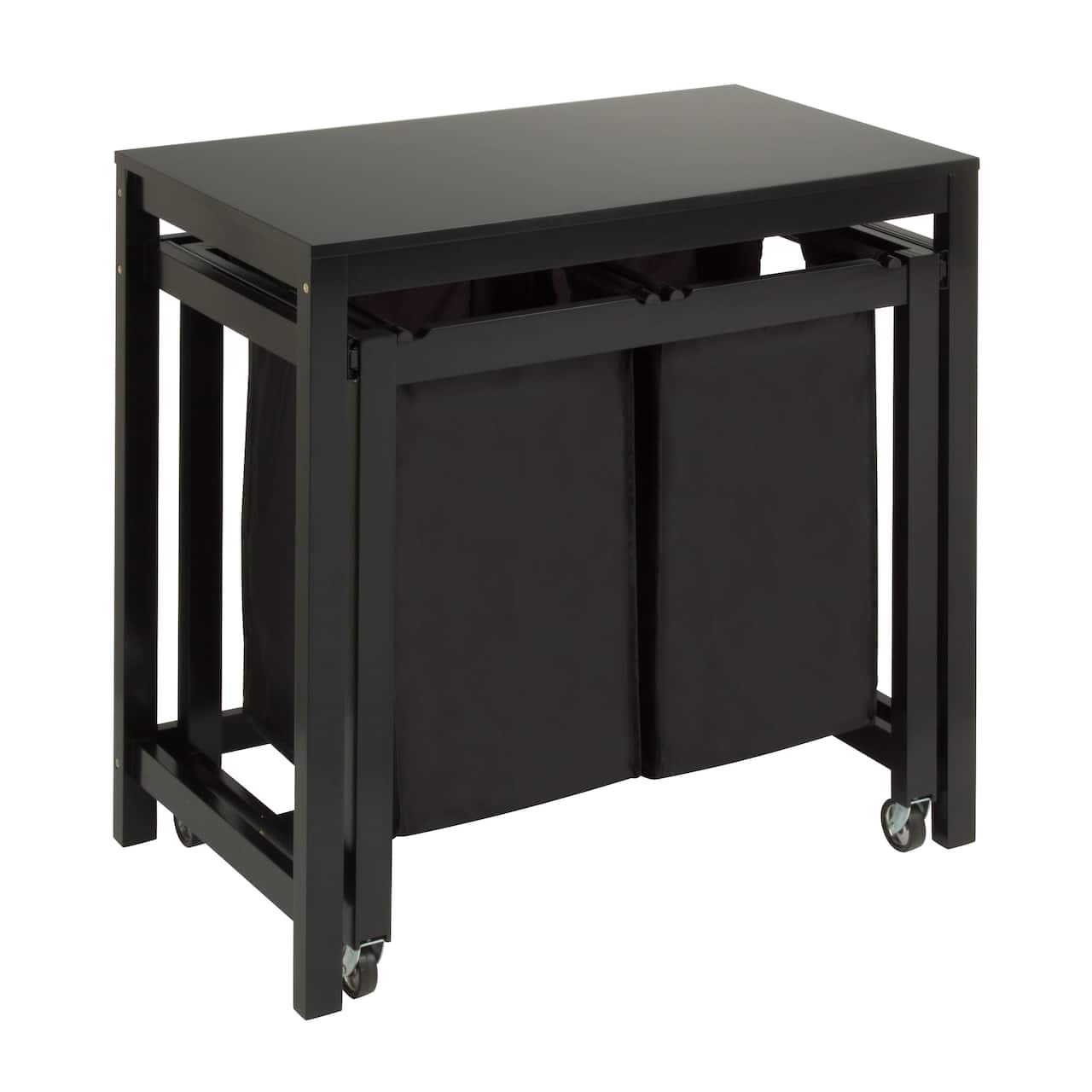 Honey Can Do Black Double Sorter Folding Table